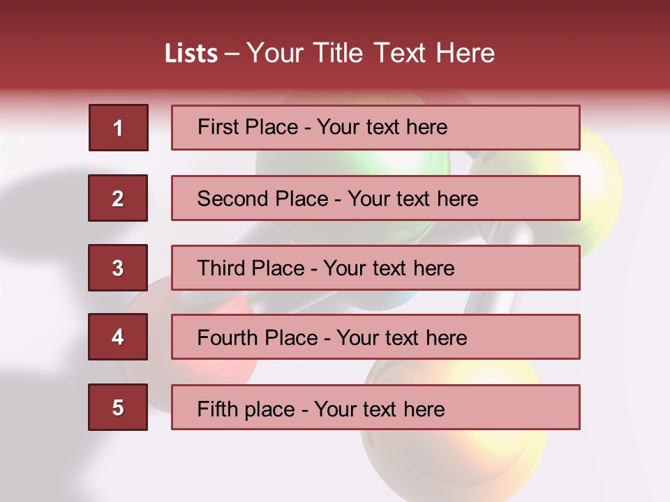 A Group Of Colorful Balls With A Shadow On A White Background PowerPoint Template