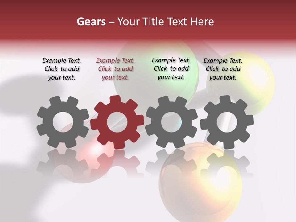 A Group Of Colorful Balls With A Shadow On A White Background PowerPoint Template