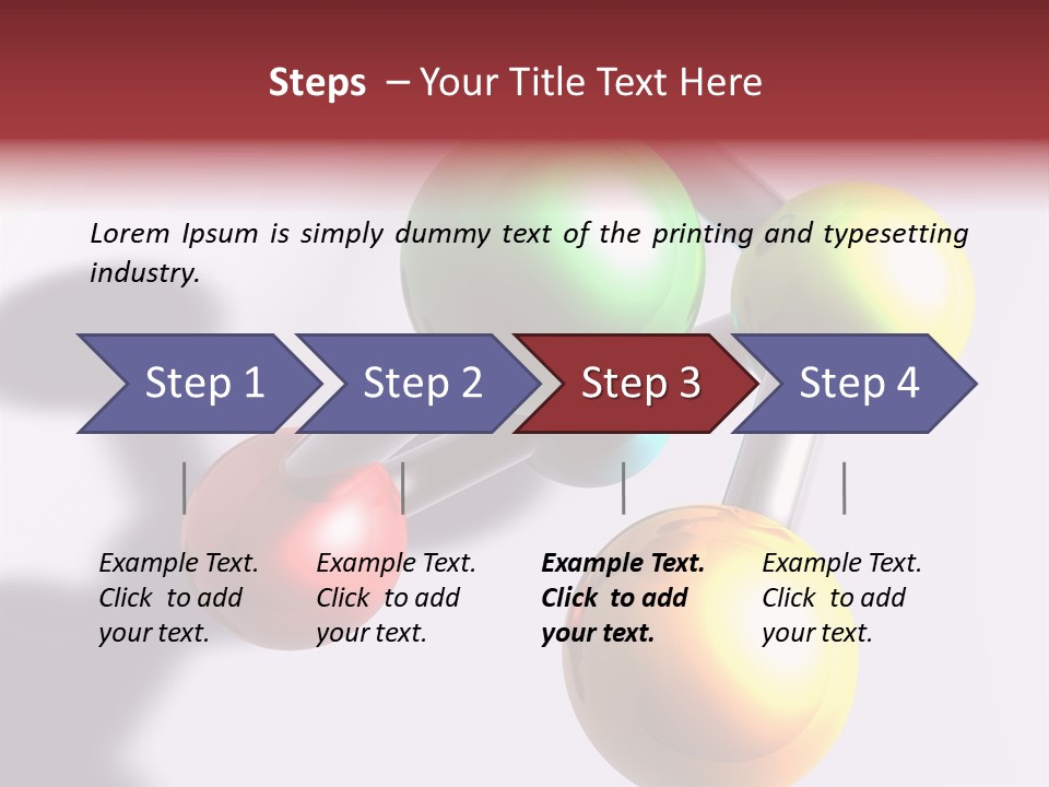 A Group Of Colorful Balls With A Shadow On A White Background PowerPoint Template