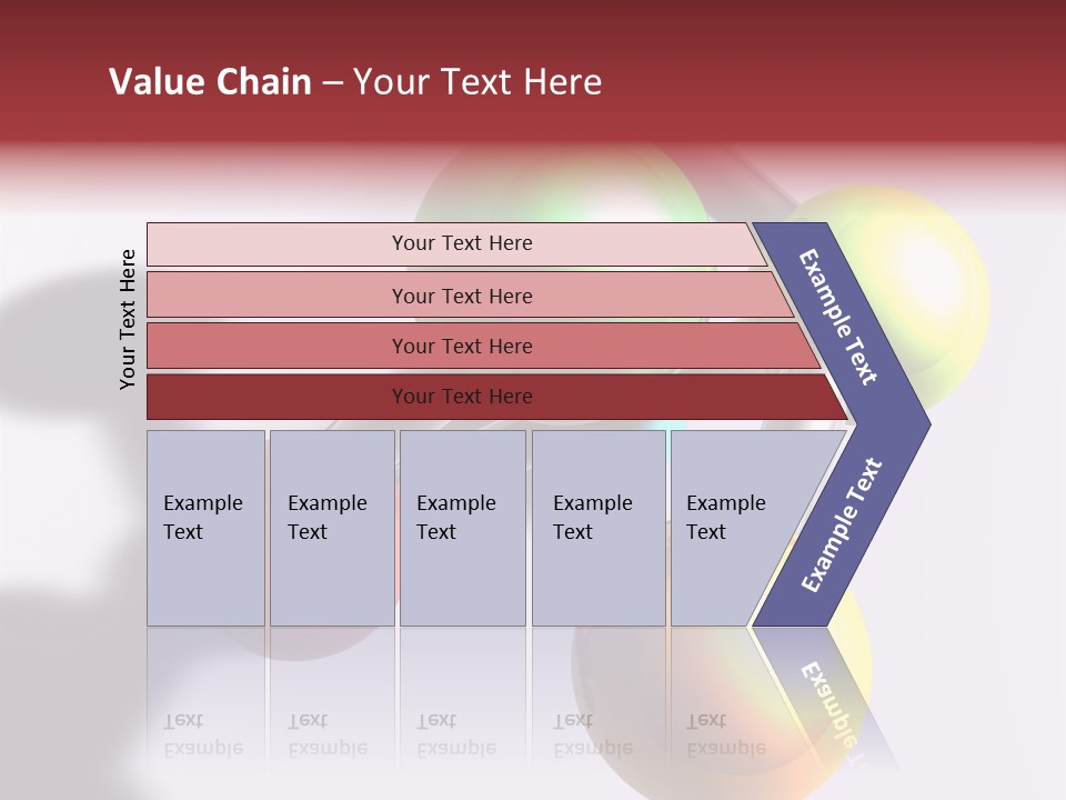 A Group Of Colorful Balls With A Shadow On A White Background PowerPoint Template
