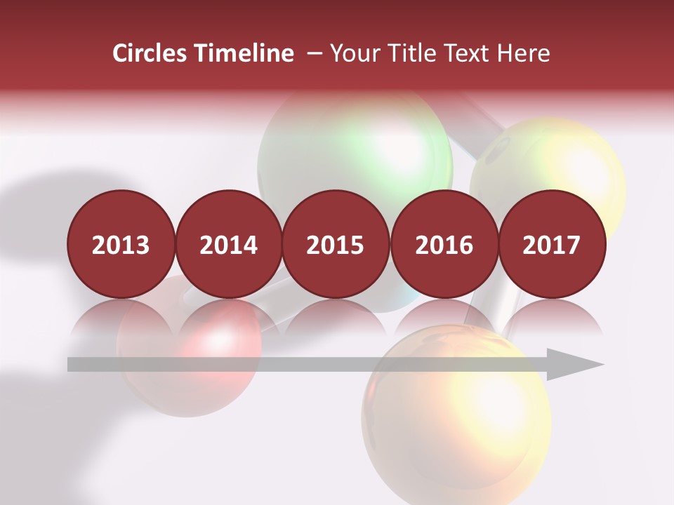 A Group Of Colorful Balls With A Shadow On A White Background PowerPoint Template