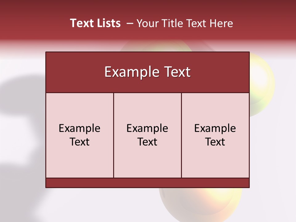 A Group Of Colorful Balls With A Shadow On A White Background PowerPoint Template