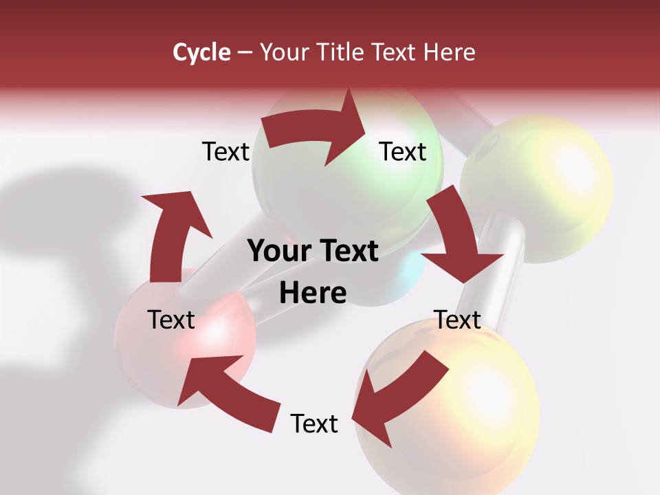 A Group Of Colorful Balls With A Shadow On A White Background PowerPoint Template