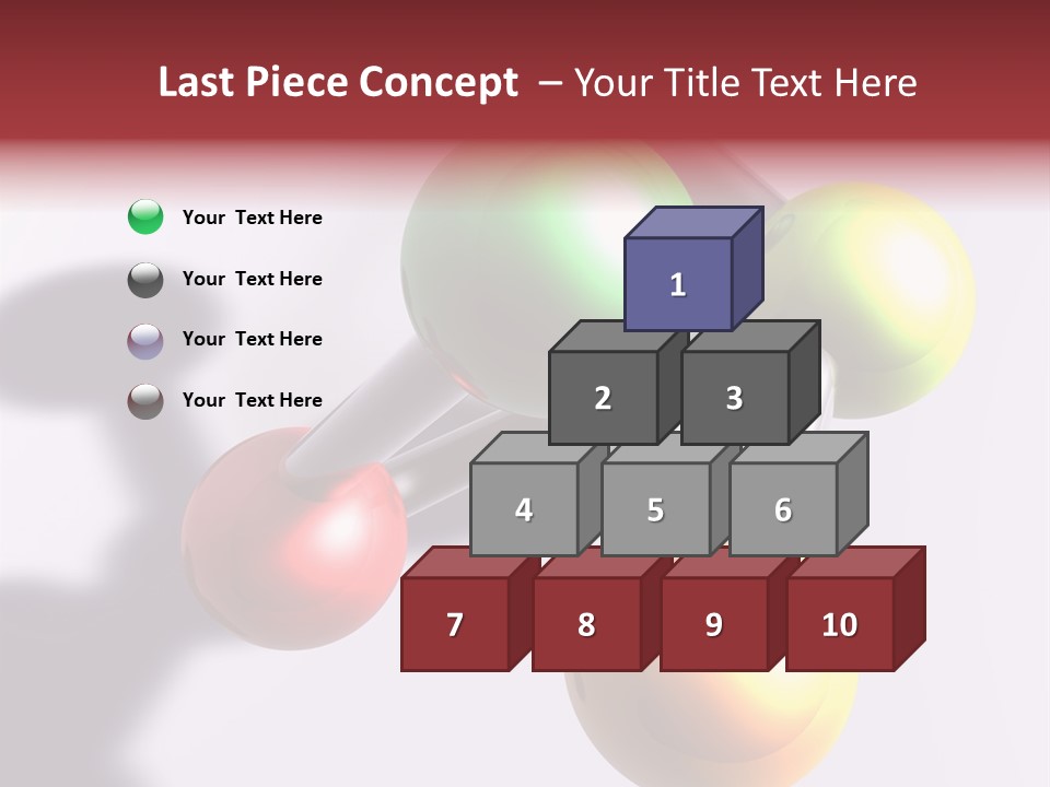 A Group Of Colorful Balls With A Shadow On A White Background PowerPoint Template