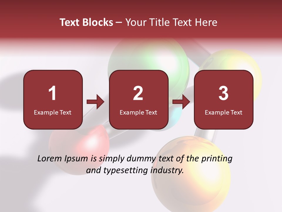 A Group Of Colorful Balls With A Shadow On A White Background PowerPoint Template