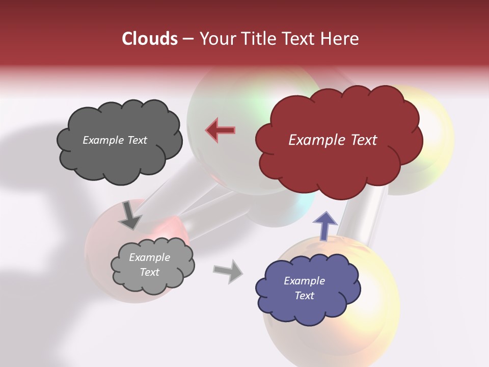 A Group Of Colorful Balls With A Shadow On A White Background PowerPoint Template