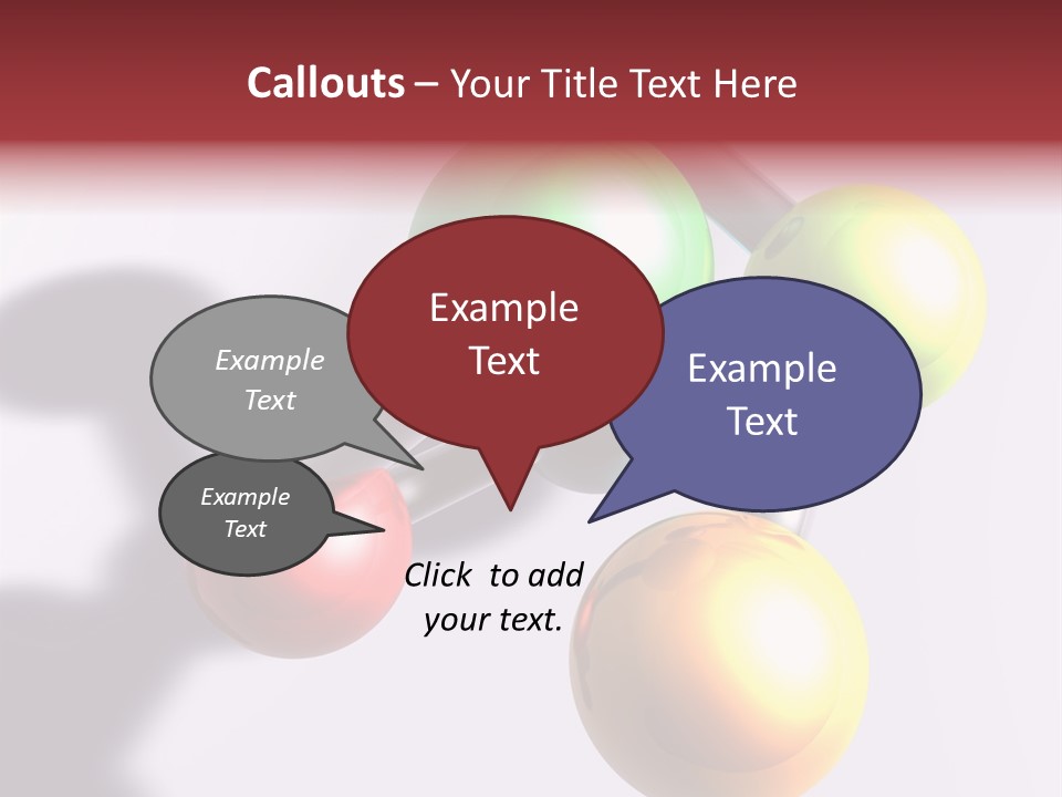 A Group Of Colorful Balls With A Shadow On A White Background PowerPoint Template