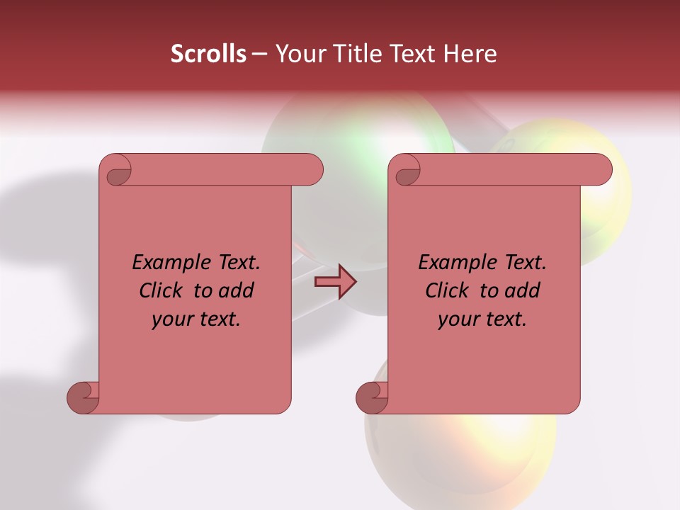 A Group Of Colorful Balls With A Shadow On A White Background PowerPoint Template