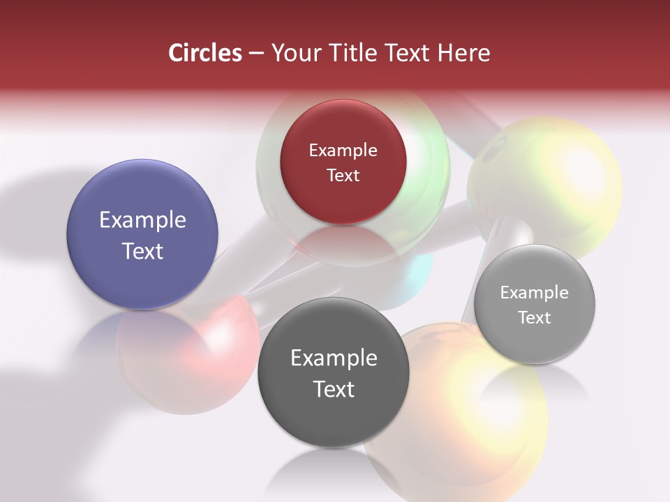 A Group Of Colorful Balls With A Shadow On A White Background PowerPoint Template