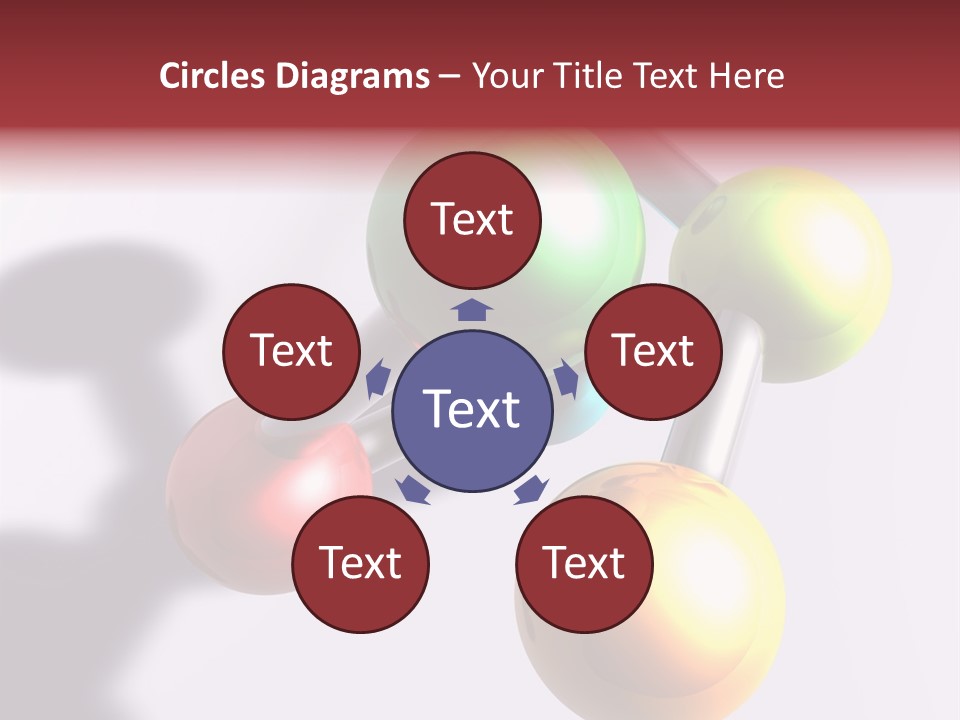 A Group Of Colorful Balls With A Shadow On A White Background PowerPoint Template