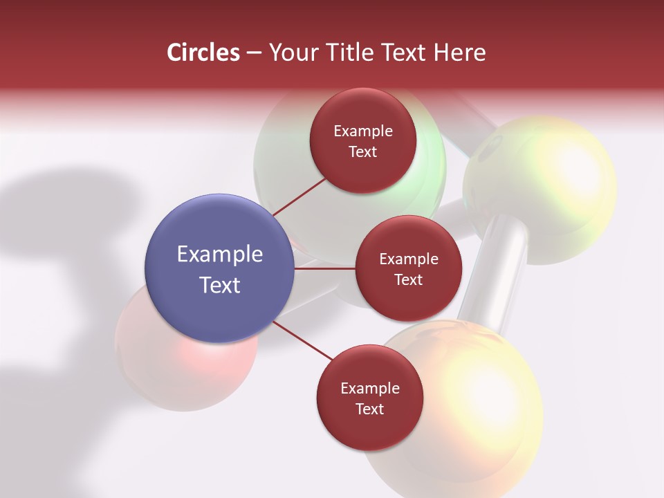 A Group Of Colorful Balls With A Shadow On A White Background PowerPoint Template