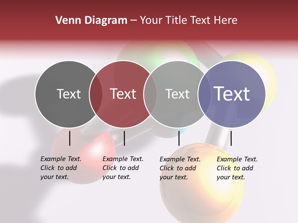 A Group Of Colorful Balls With A Shadow On A White Background PowerPoint Template