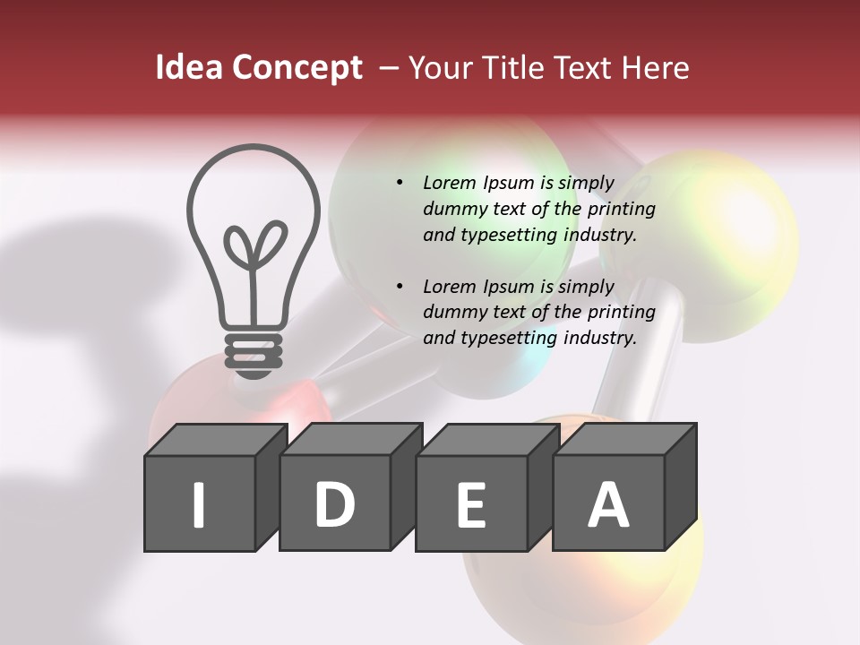 A Group Of Colorful Balls With A Shadow On A White Background PowerPoint Template