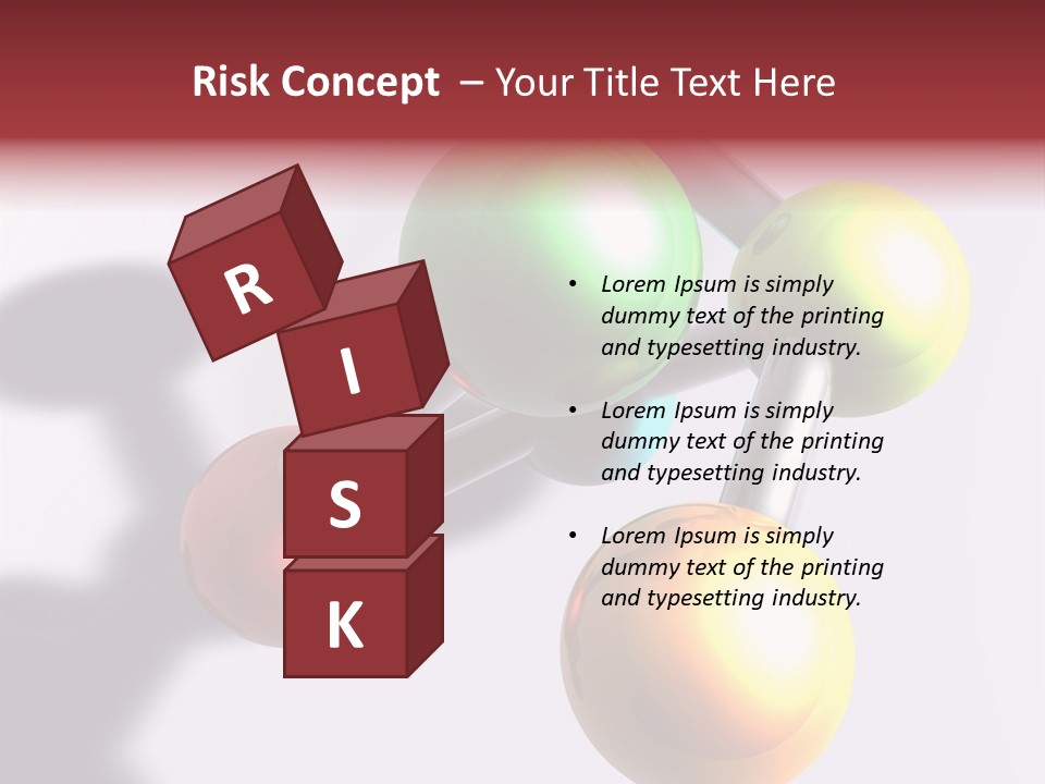 A Group Of Colorful Balls With A Shadow On A White Background PowerPoint Template