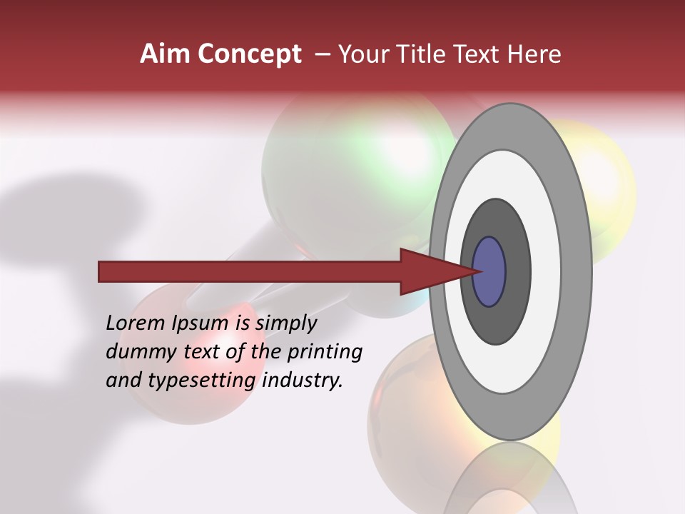 A Group Of Colorful Balls With A Shadow On A White Background PowerPoint Template