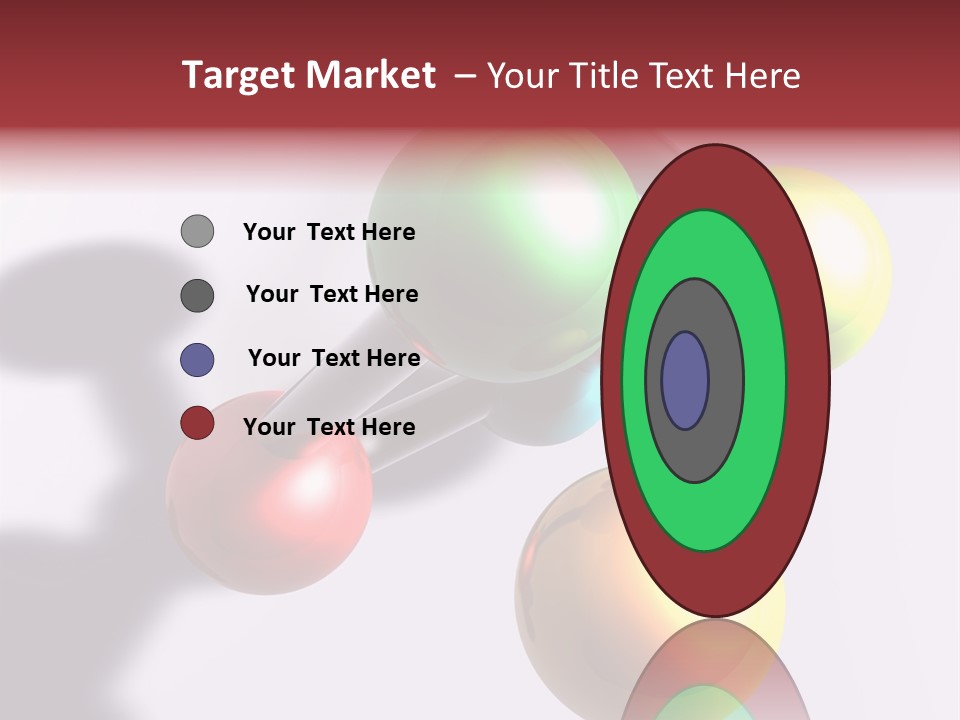 A Group Of Colorful Balls With A Shadow On A White Background PowerPoint Template