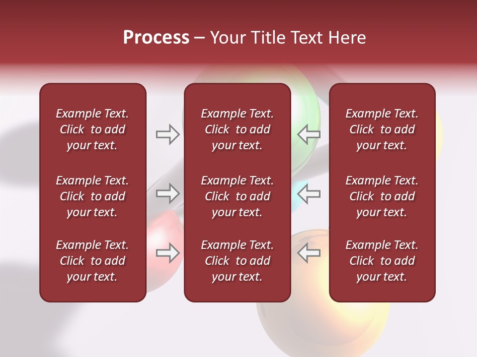 A Group Of Colorful Balls With A Shadow On A White Background PowerPoint Template