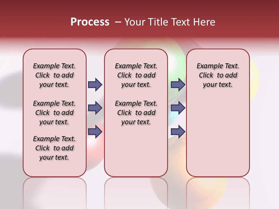 A Group Of Colorful Balls With A Shadow On A White Background PowerPoint Template