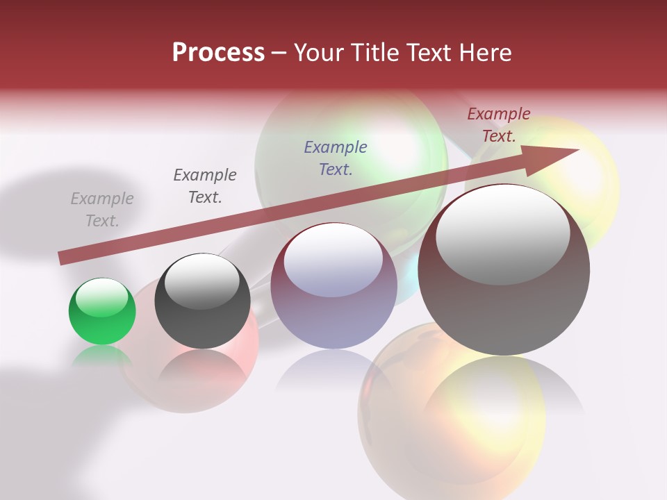 A Group Of Colorful Balls With A Shadow On A White Background PowerPoint Template
