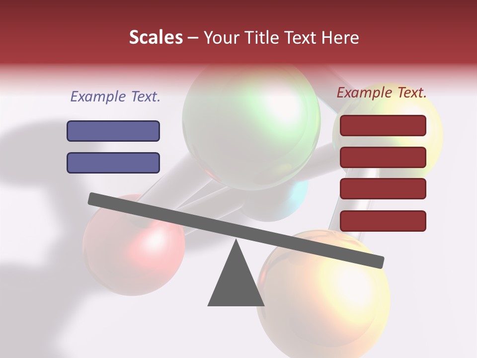 A Group Of Colorful Balls With A Shadow On A White Background PowerPoint Template