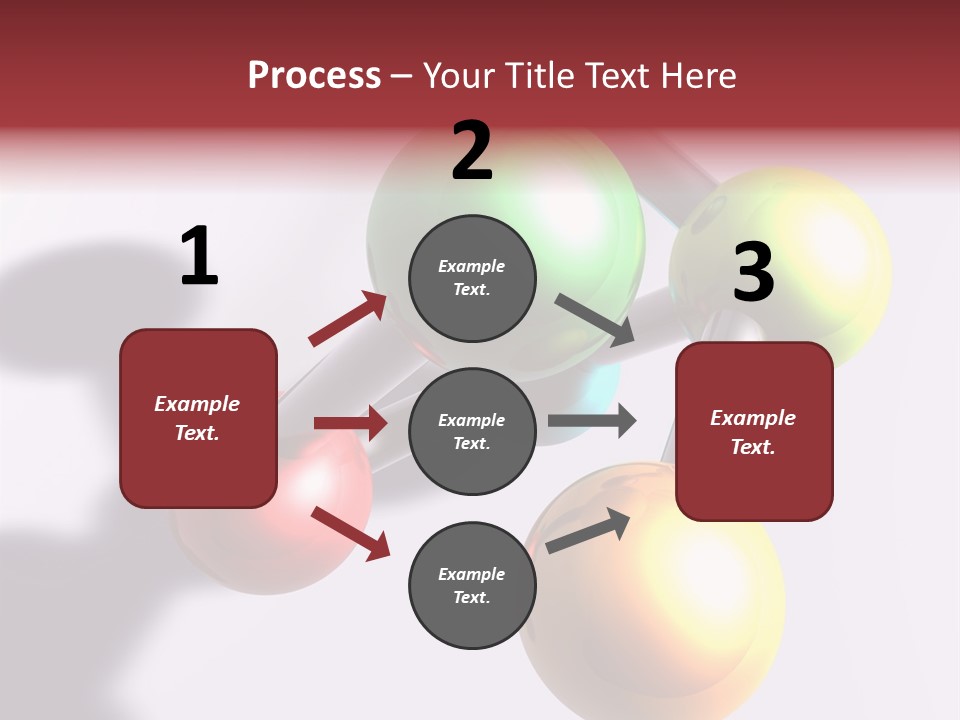 A Group Of Colorful Balls With A Shadow On A White Background PowerPoint Template