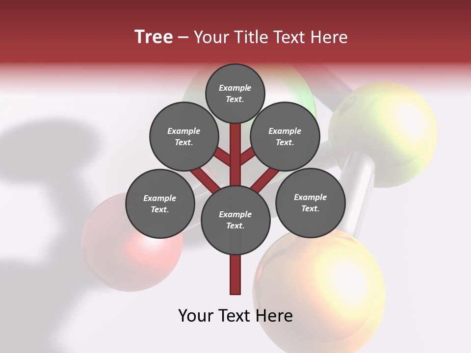 A Group Of Colorful Balls With A Shadow On A White Background PowerPoint Template