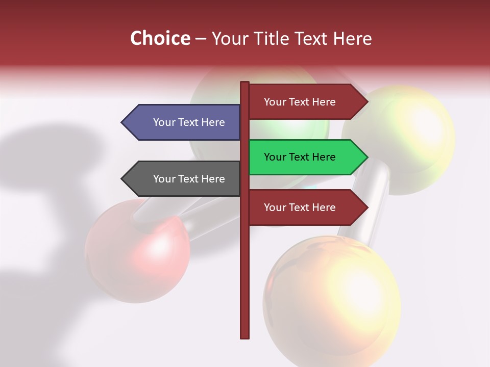 A Group Of Colorful Balls With A Shadow On A White Background PowerPoint Template