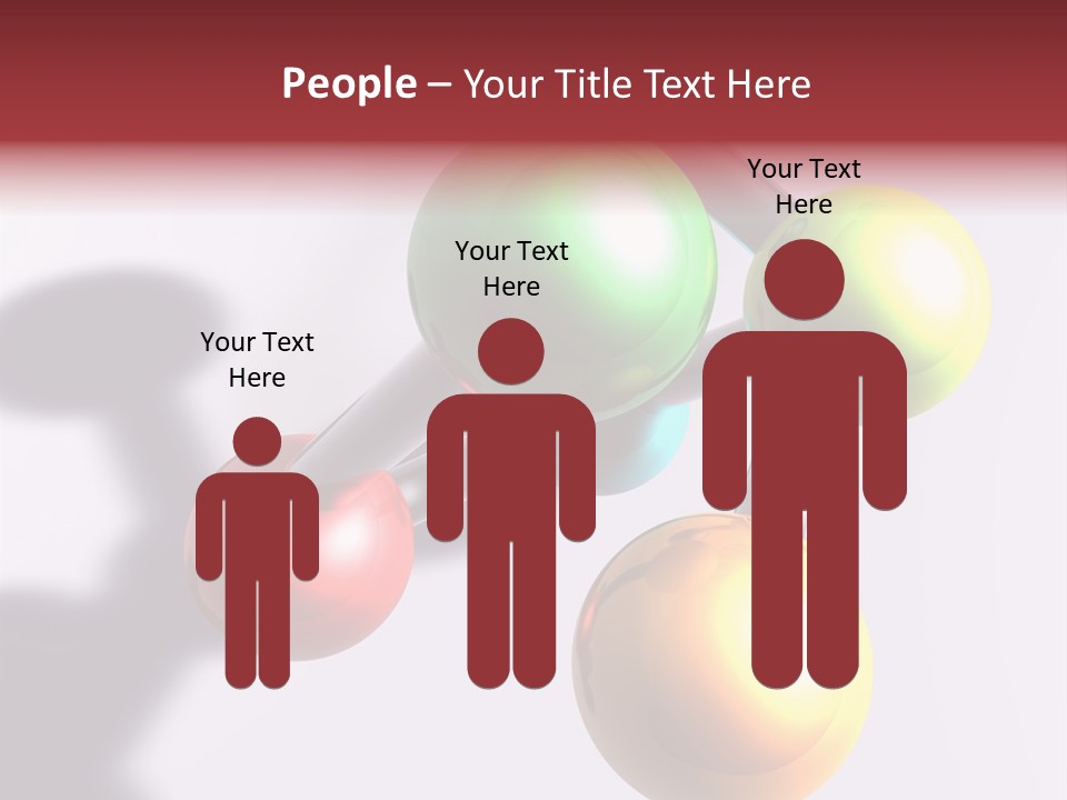 A Group Of Colorful Balls With A Shadow On A White Background PowerPoint Template