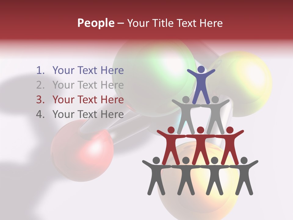 A Group Of Colorful Balls With A Shadow On A White Background PowerPoint Template