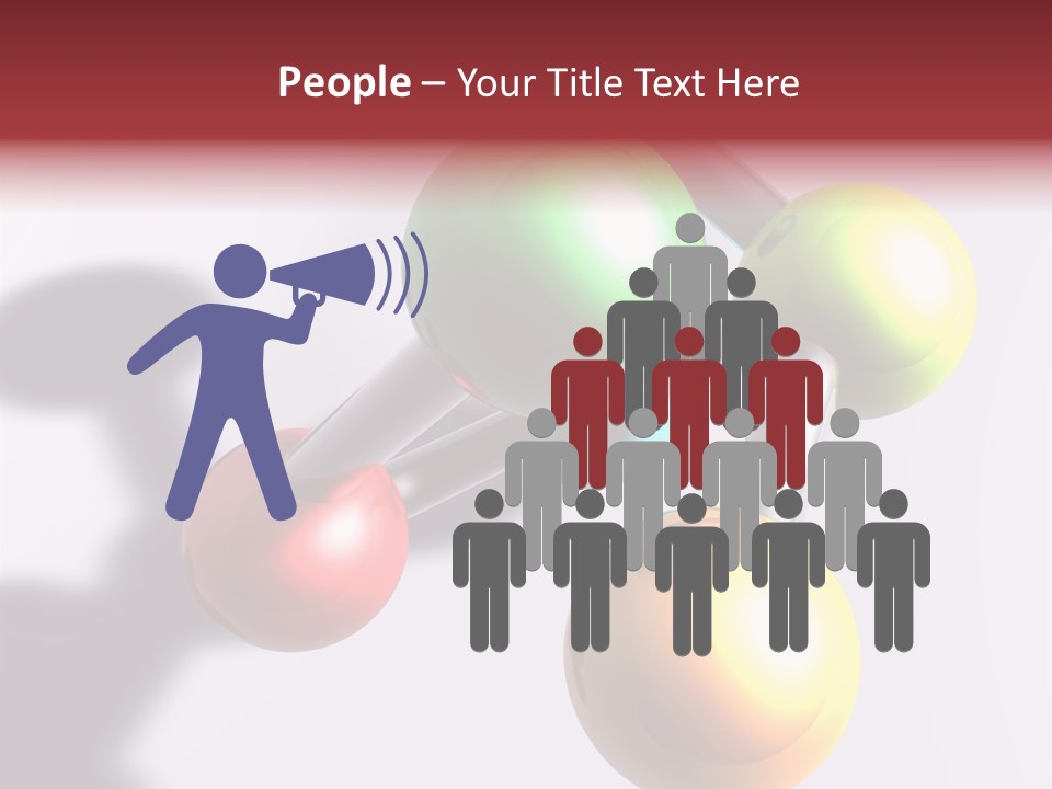 A Group Of Colorful Balls With A Shadow On A White Background PowerPoint Template