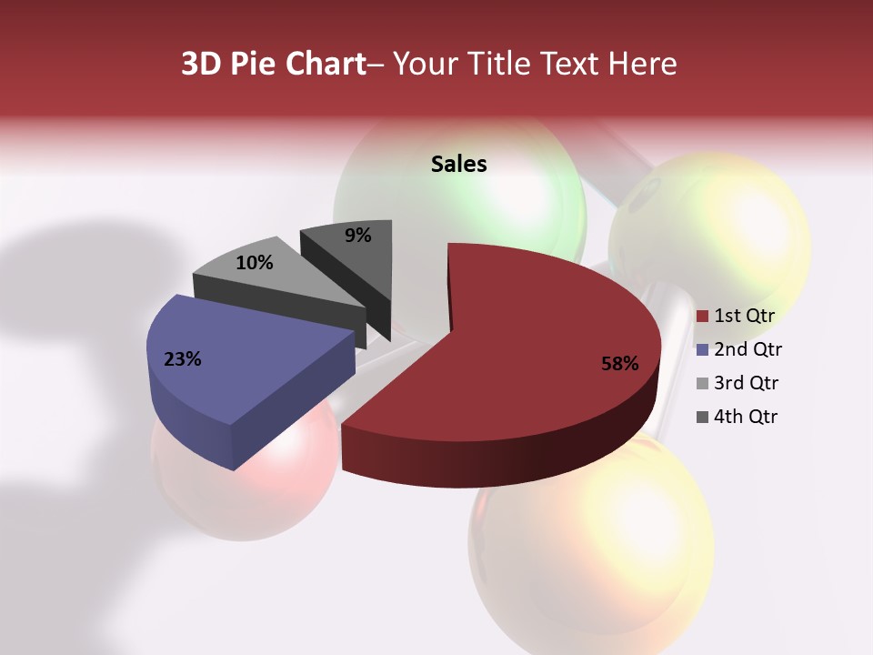 A Group Of Colorful Balls With A Shadow On A White Background PowerPoint Template