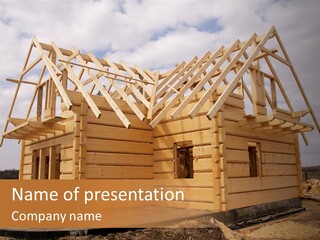 Wooden House PowerPoint Template