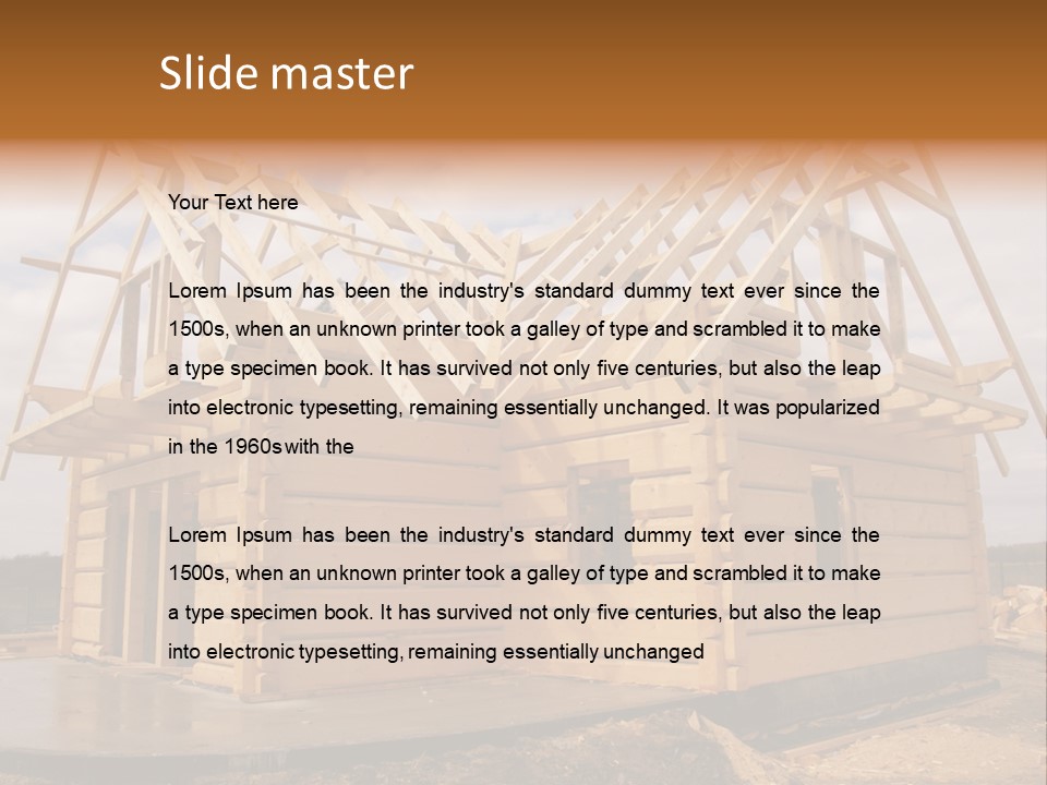 Wooden House PowerPoint Template