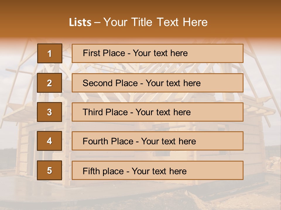 Wooden House PowerPoint Template