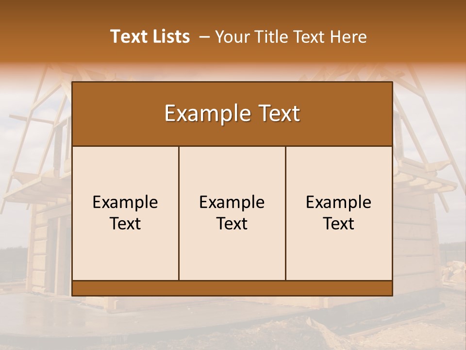 Wooden House PowerPoint Template