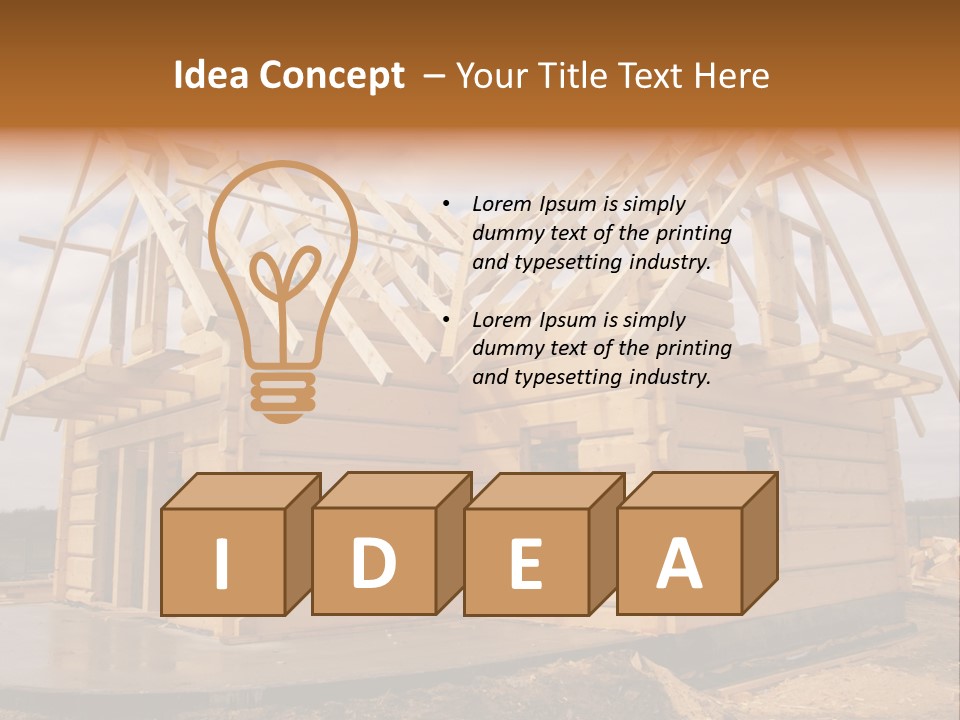 Wooden House PowerPoint Template