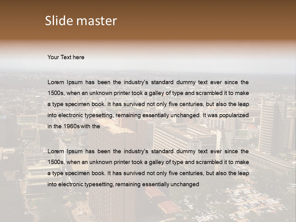 The City, Nairobi, Kenya PowerPoint Template