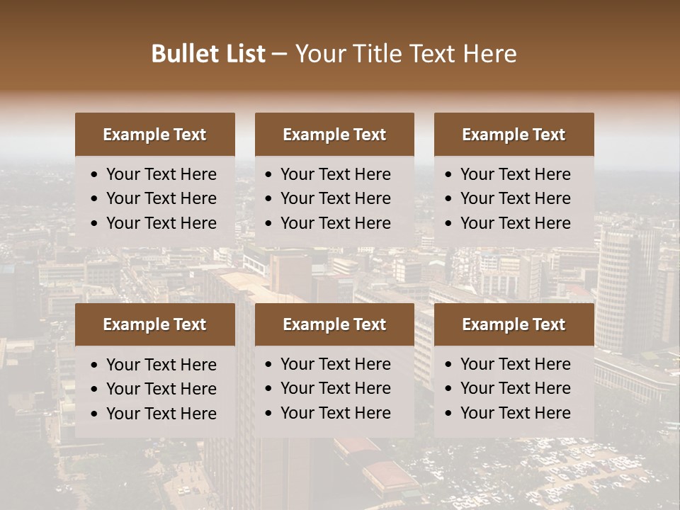 The City, Nairobi, Kenya PowerPoint Template