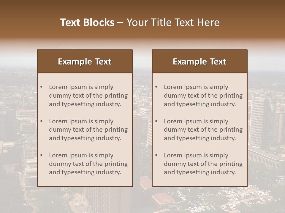 The City, Nairobi, Kenya PowerPoint Template