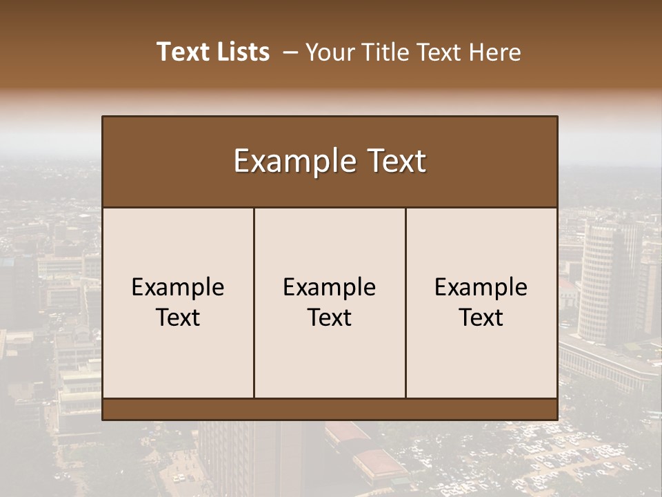 The City, Nairobi, Kenya PowerPoint Template