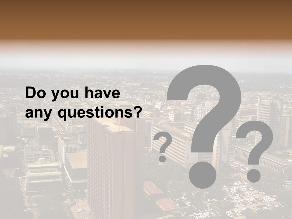 The City, Nairobi, Kenya PowerPoint Template
