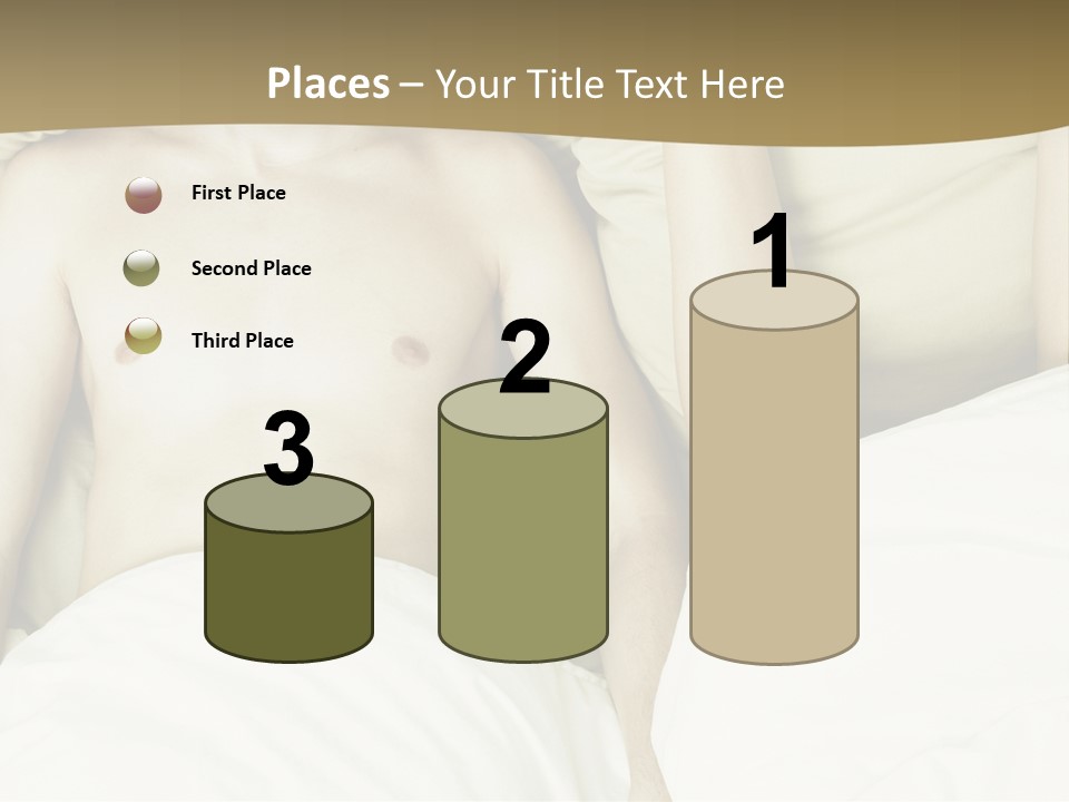 Fashion Portrait Of Beautiful Young Lovers In Bed PowerPoint Template