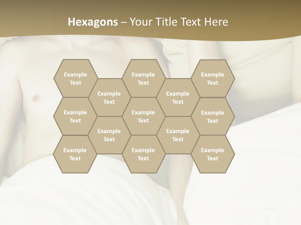 Fashion Portrait Of Beautiful Young Lovers In Bed PowerPoint Template