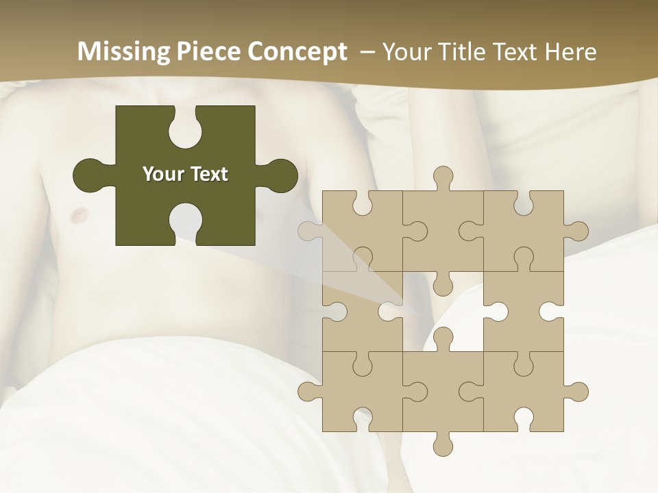 Fashion Portrait Of Beautiful Young Lovers In Bed PowerPoint Template