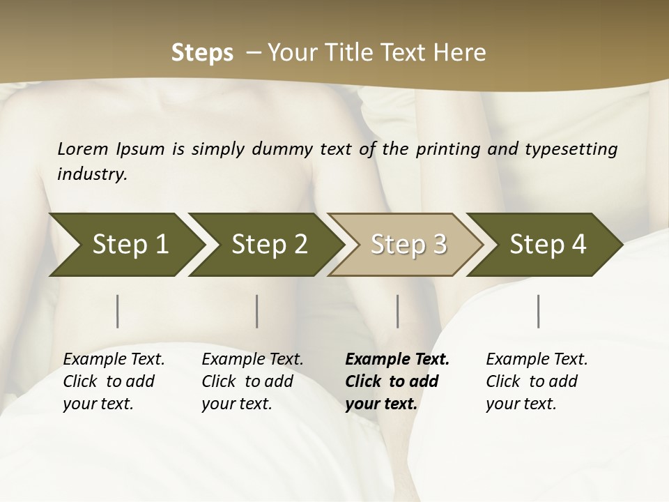 Fashion Portrait Of Beautiful Young Lovers In Bed PowerPoint Template