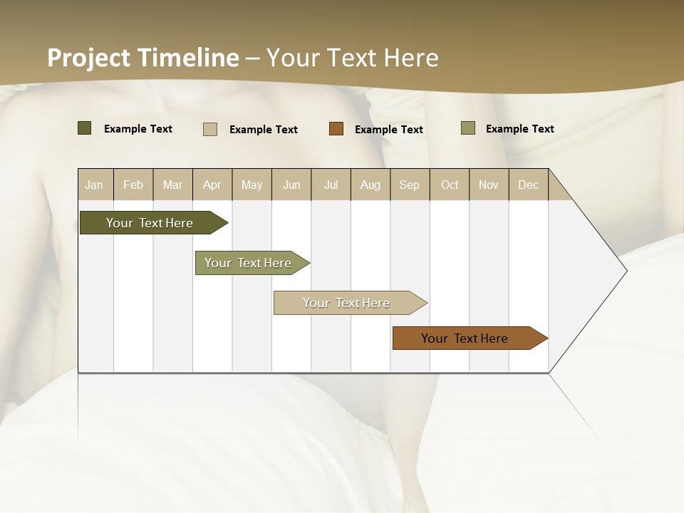 Fashion Portrait Of Beautiful Young Lovers In Bed PowerPoint Template