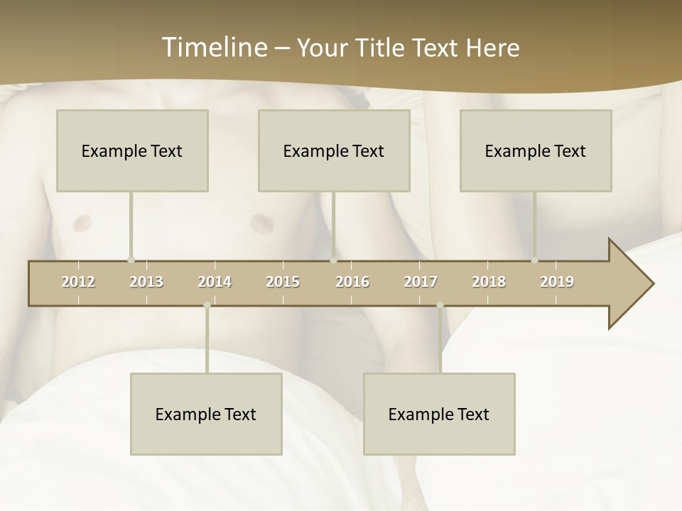 Fashion Portrait Of Beautiful Young Lovers In Bed PowerPoint Template