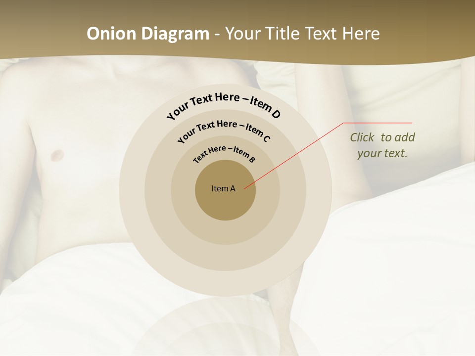 Fashion Portrait Of Beautiful Young Lovers In Bed PowerPoint Template