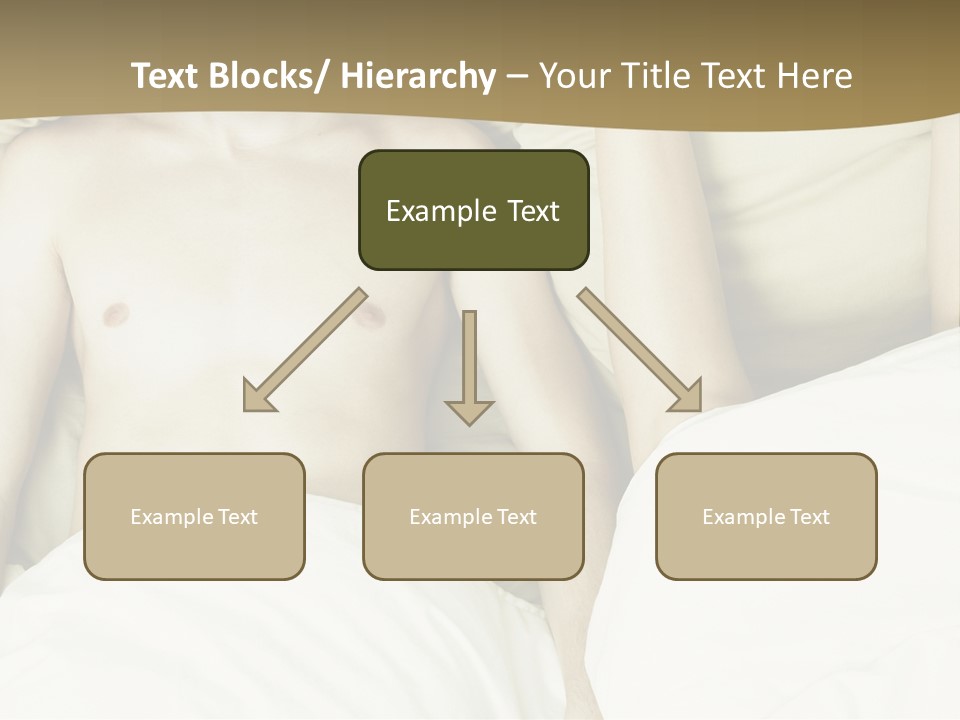 Fashion Portrait Of Beautiful Young Lovers In Bed PowerPoint Template