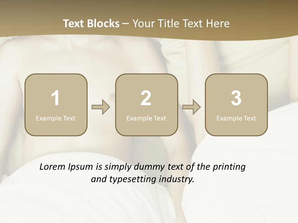 Fashion Portrait Of Beautiful Young Lovers In Bed PowerPoint Template